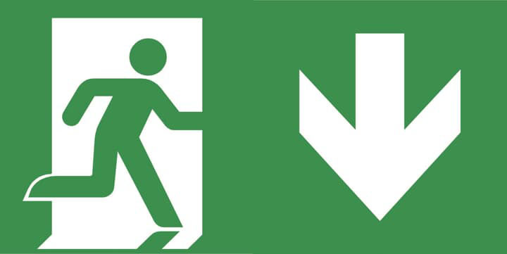 EMERGI-LITE Emergency Exit Legend, Ceiling