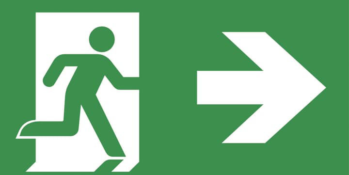EMERGI-LITE Emergency Exit Legend, Ceiling