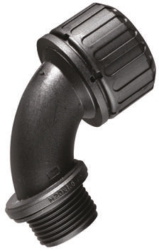 Adaptaflex Conduit, Conduit Fitting, 16 mm Nominal Size, M16, Polyamide 66, Black IP65 rating