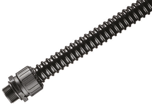 Adaptaflex, 50 mm Nominal Diameter, Unplasticised Polyvinyl chloride Spiral, Polyvinyl Chloride, Black