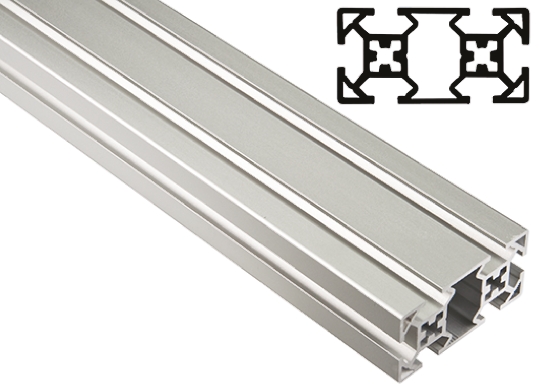 FlexLink Silver Aluminium Strut Profile 30 x 60 mm 7.2 mm Groove, 2000 mm Length,  Series XF
