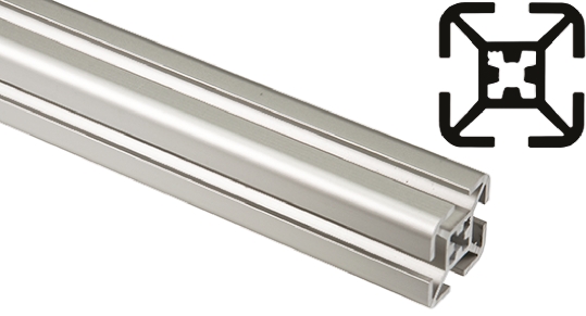FlexLink Silver Aluminium Strut Profile 30 x 30 mm 7.2 mm Groove, 1000 mm Length,  Series XF