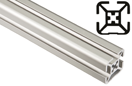 FlexLink Silver Aluminium Strut Profile 30 x 30 mm 7.2 mm Groove, 2000 mm Length,  Series XF
