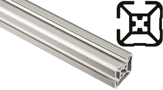FlexLink Silver Aluminium Strut Profile 30 x 30 mm 7.2 mm Groove, 3000 mm Length,  Series XF