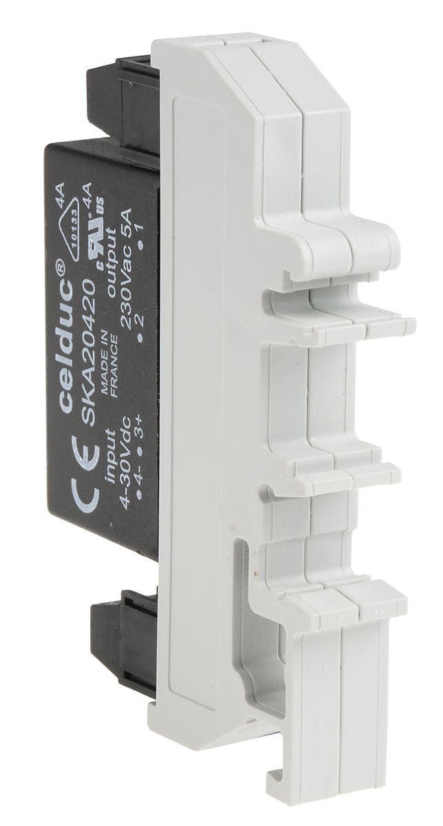 xka20420 Celduc XK Solid State Interface Relay, Control:30V DIN Rail Screw