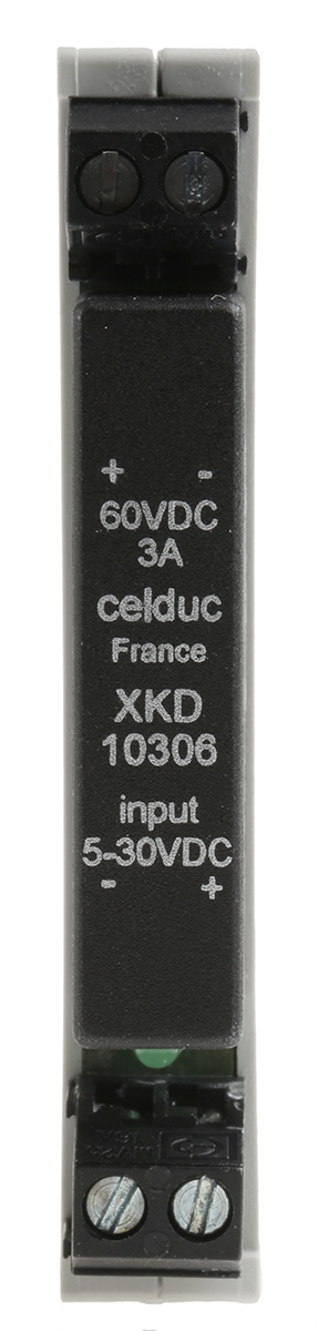 Celduc XK Solid State Interface Relay 200V DIN Rail Screw