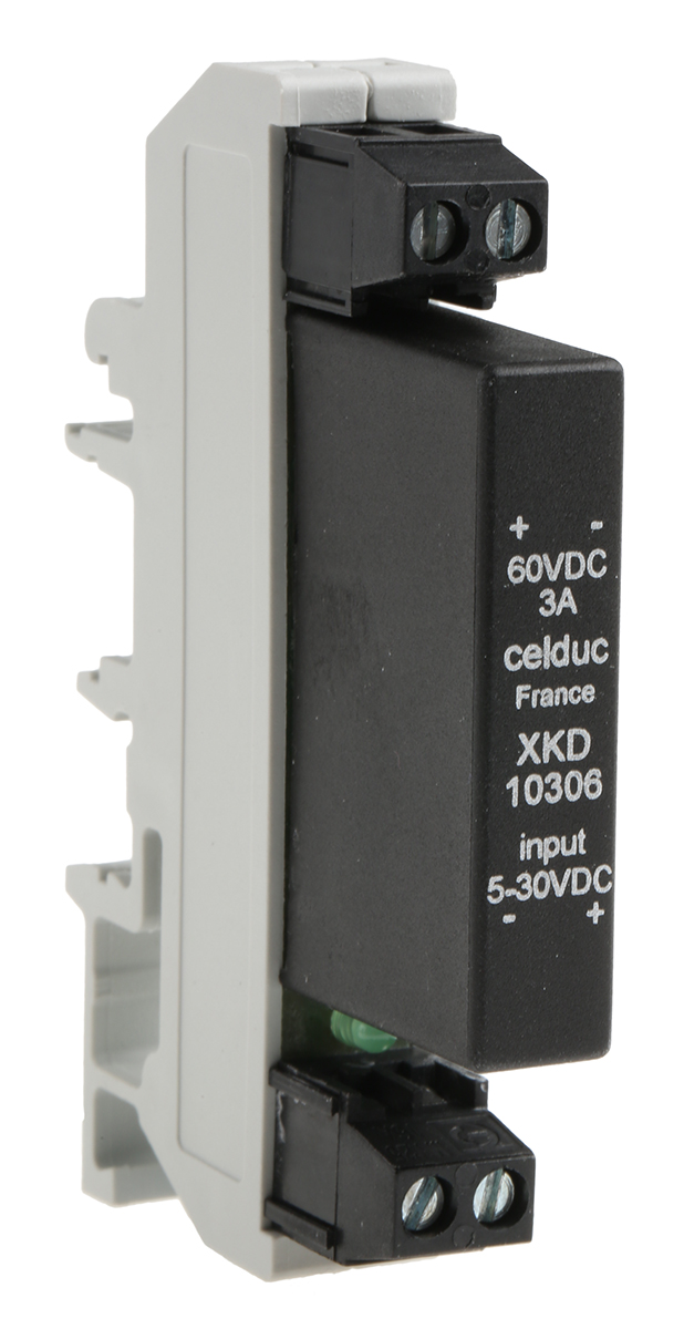 xkd10306 Celduc XK Solid State Interface Relay 200V DIN Rail Screw