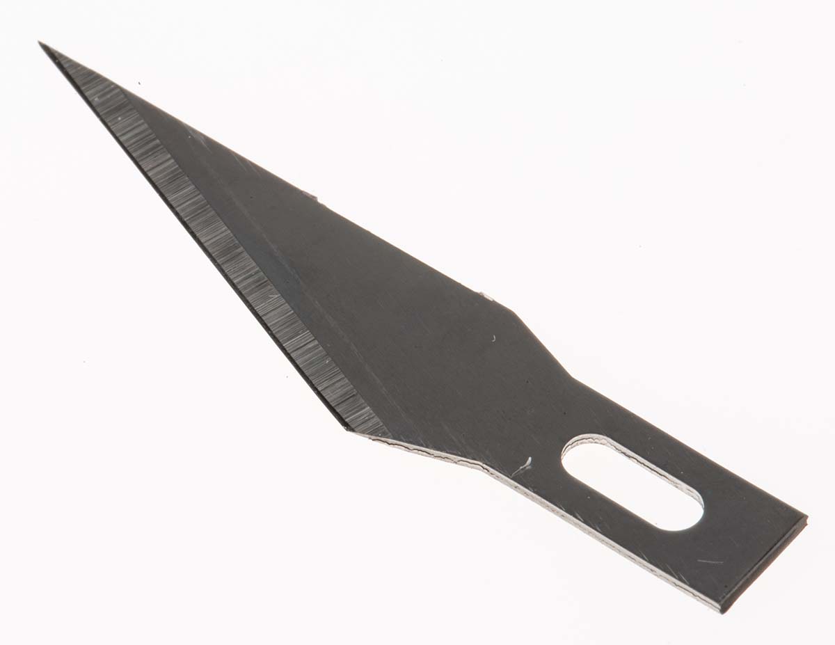 Weller Xcelite Steel Fine Point Diagonal Safety Knife Blade, 5 per Package
