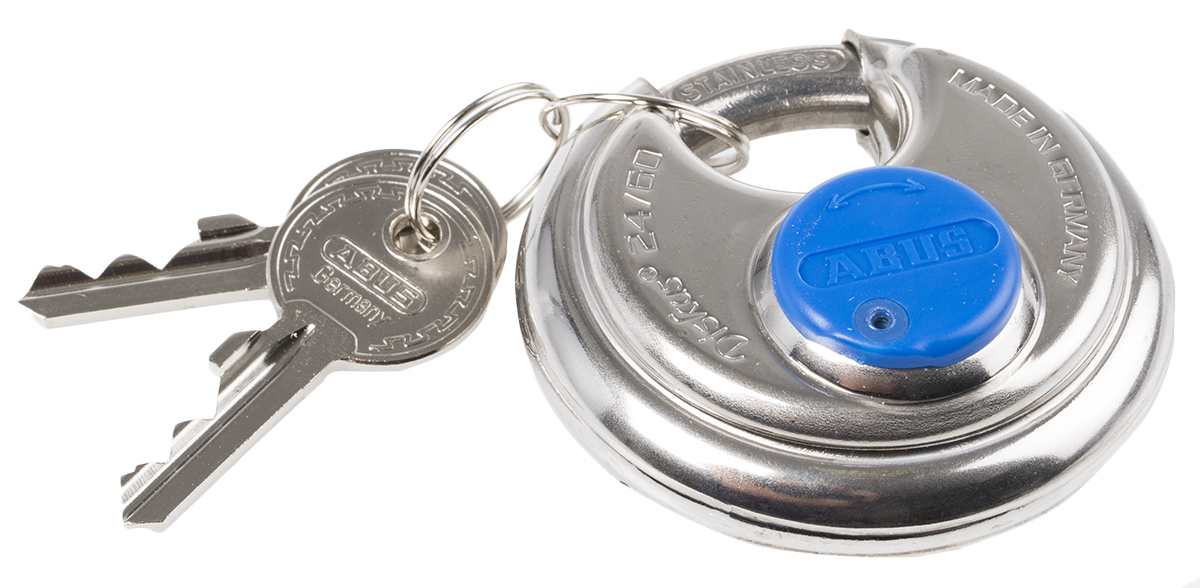 ABUS Keyed Stainless Steel Weatherproof Padlock Weatherproof, 8 mm Shackle, 60 mm Body