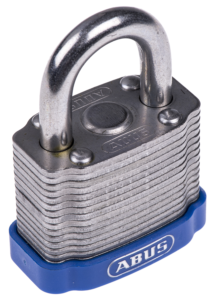 ABUS Key Steel Padlock Weatherproof, 6.7 mm Shackle, 44 mm Body