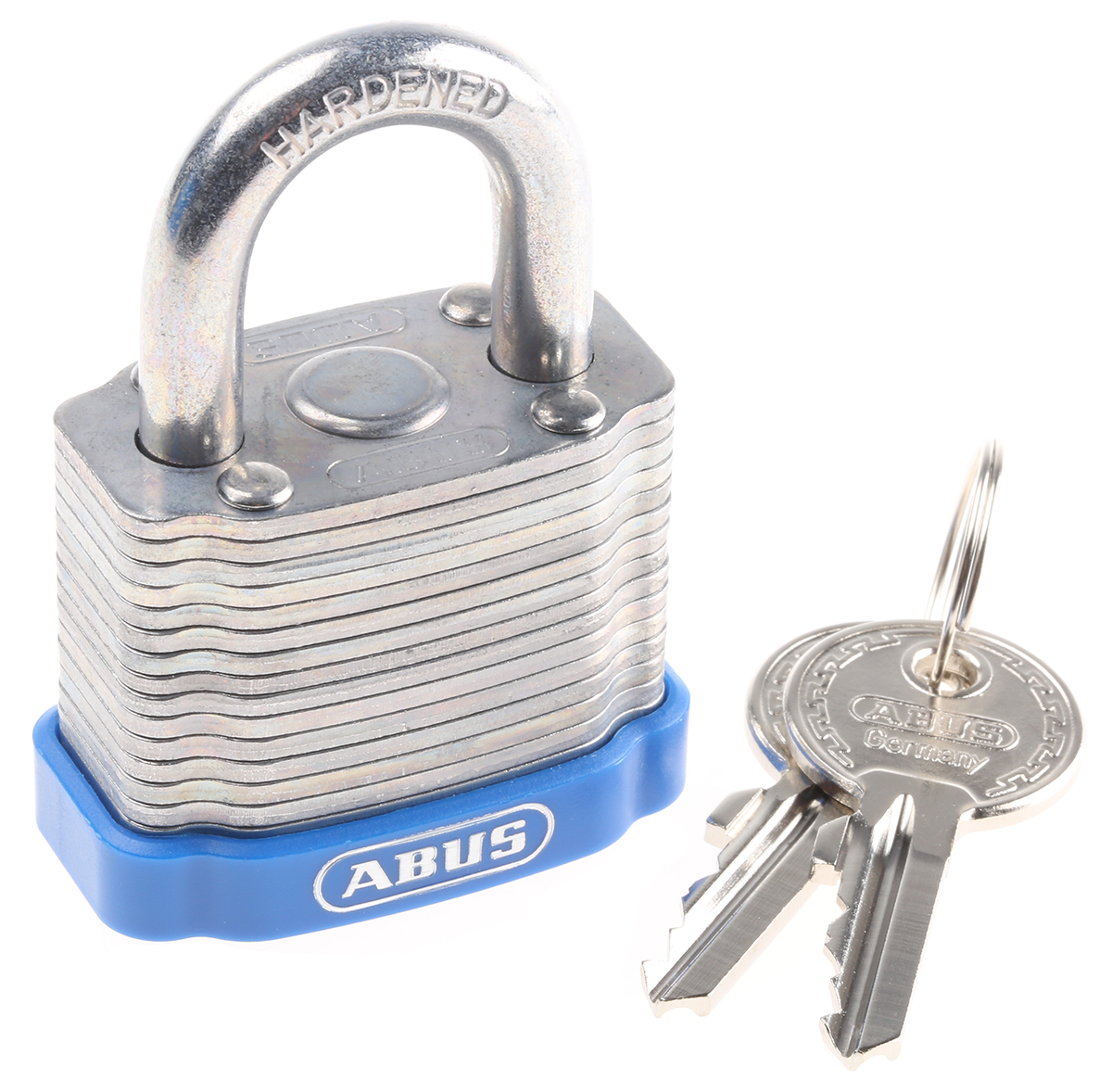 ABUS Key Steel Padlock Weatherproof Keyed Alike, 6.7 mm Shackle, 44 mm Body
