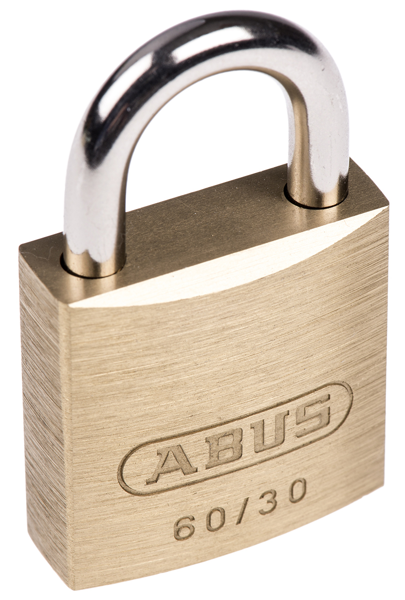 ABUS Keyed Steel, Brass Padlock Weatherproof, 5 mm Shackle, 30 mm Body