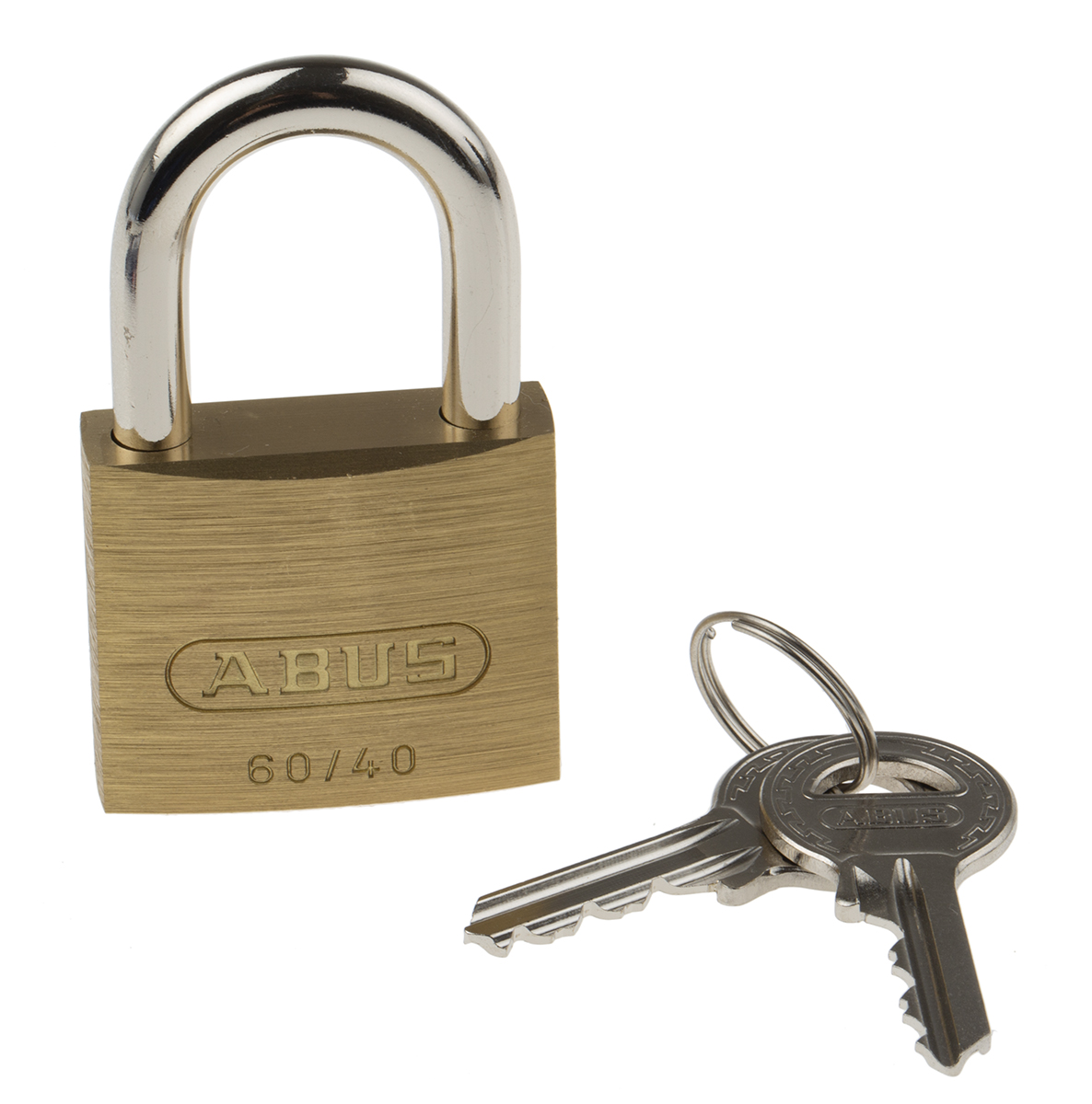 ABUS Keyed Steel, Brass Padlock Weatherproof, 6 mm Shackle, 60 mm Body