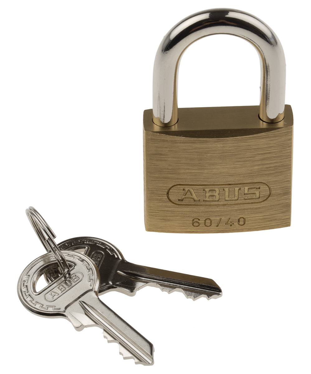ABUS Key Steel, Brass Padlock Weatherproof Keyed Alike, 6 mm Shackle, 4 mm Body