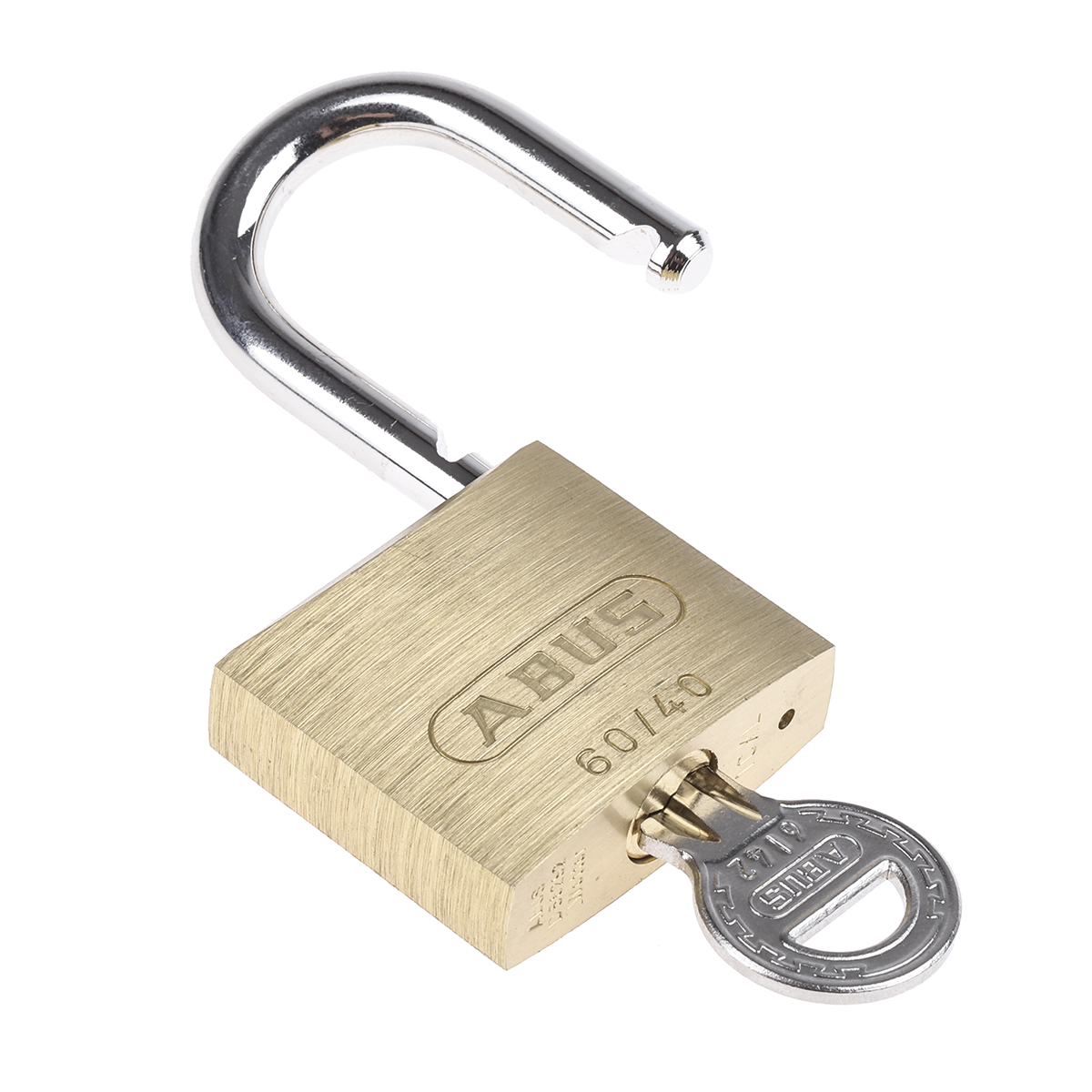 xr006040k2 ABUS Keyed Steel, Brass Padlock Weatherproof Keyed Alike, 6 mm Shackle, 60 mm Body