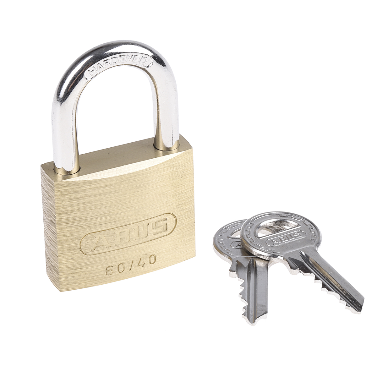 xr006040k2 ABUS Keyed Steel, Brass Padlock Weatherproof Keyed Alike, 6 mm Shackle, 60 mm Body