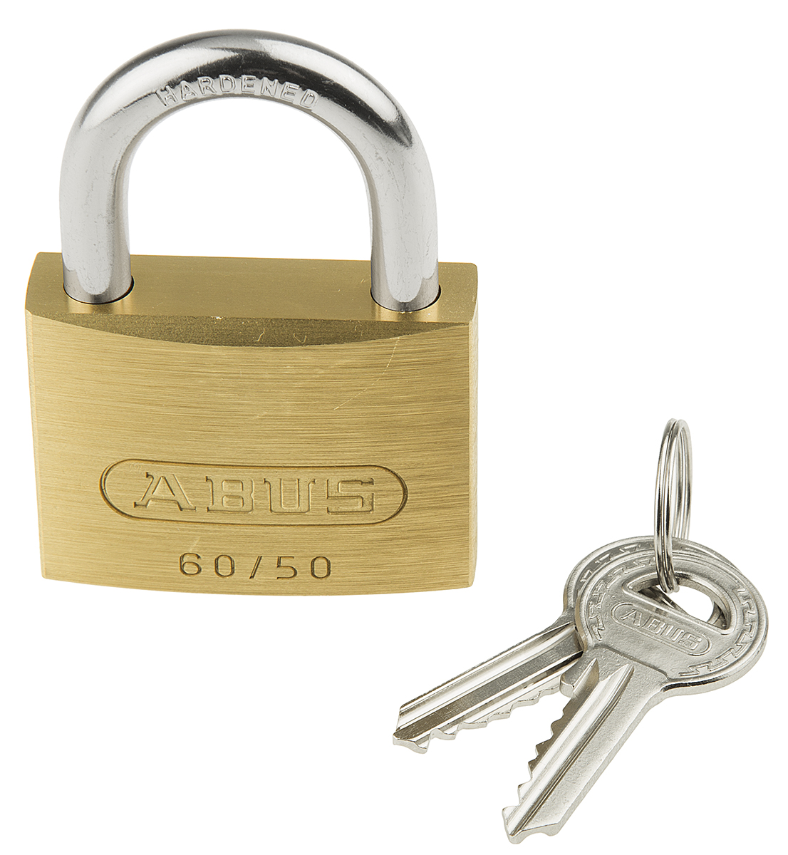 ABUS Key Brass, Steel Padlock Weatherproof Keyed Alike, 8 mm Shackle, 50 mm Body