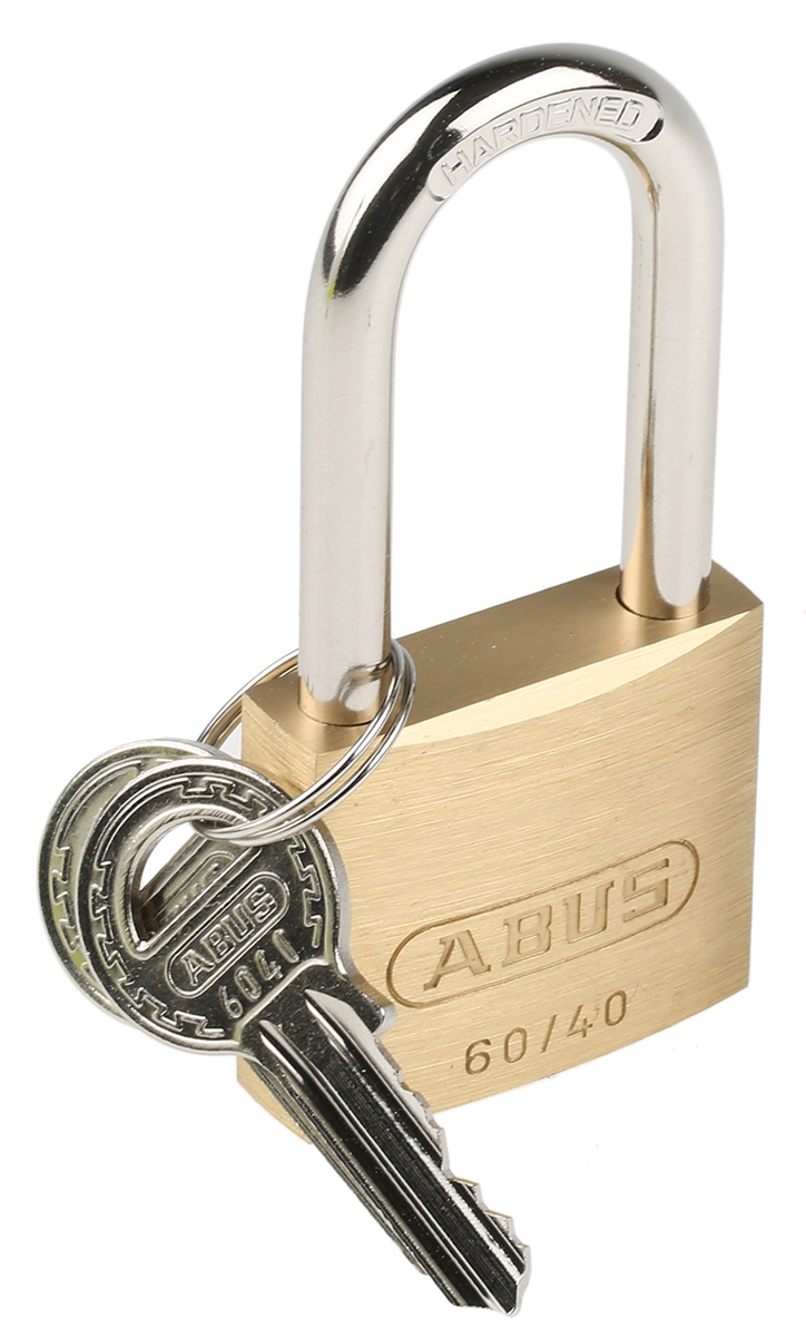 ABUS Key Steel, Brass Padlock Weatherproof Keyed Alike, 6 mm Shackle, 40mm Body