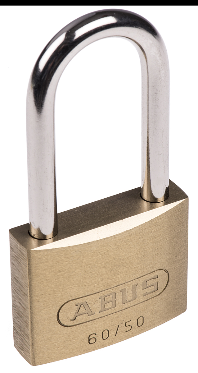 ABUS Key Steel, Brass Padlock Weatherproof, 7 mm Shackle, 6 mm Body