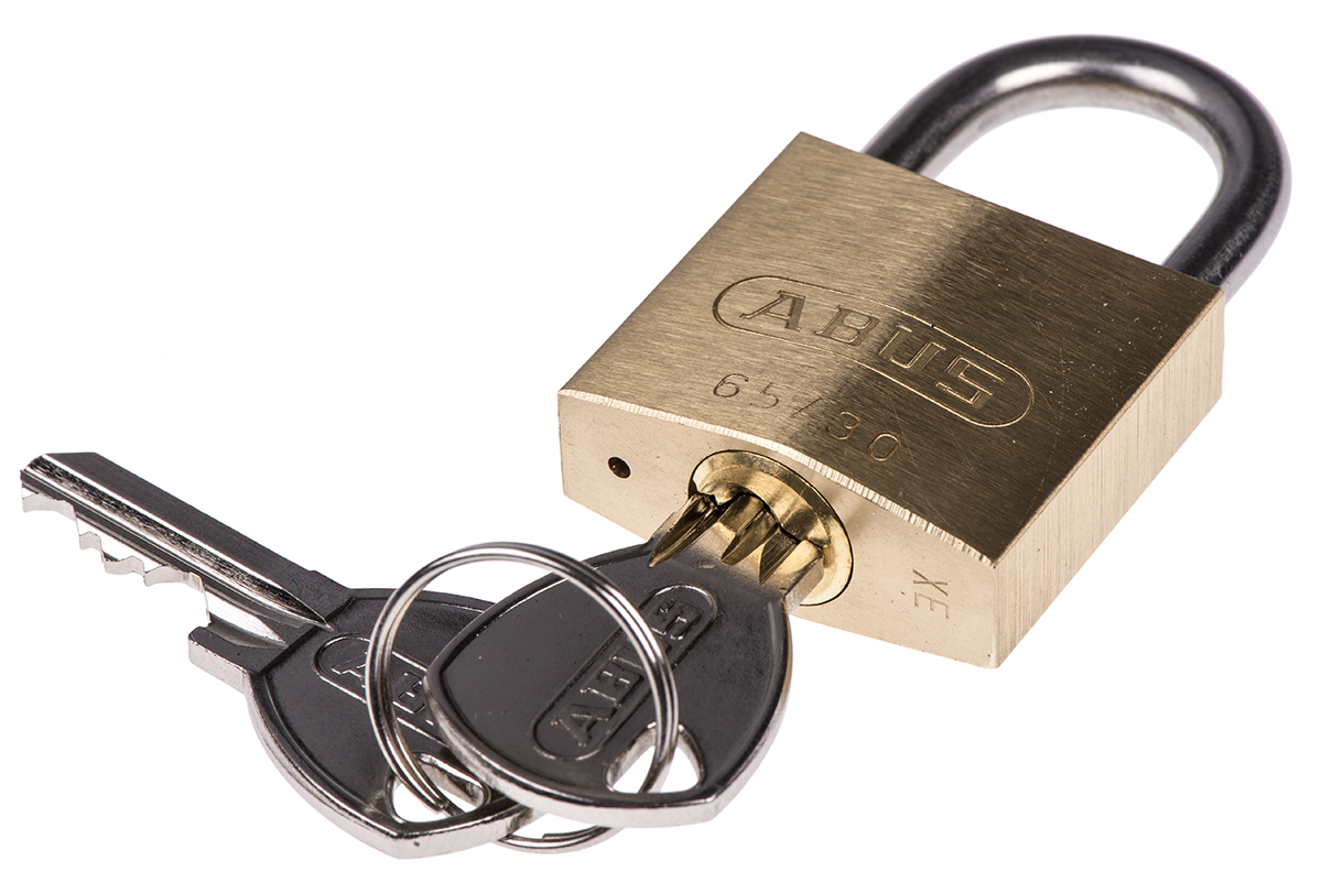 xr0065ib30 ABUS Key Brass Weatherproof Padlock Weatherproof, 5 mm Shackle, 60mm Body