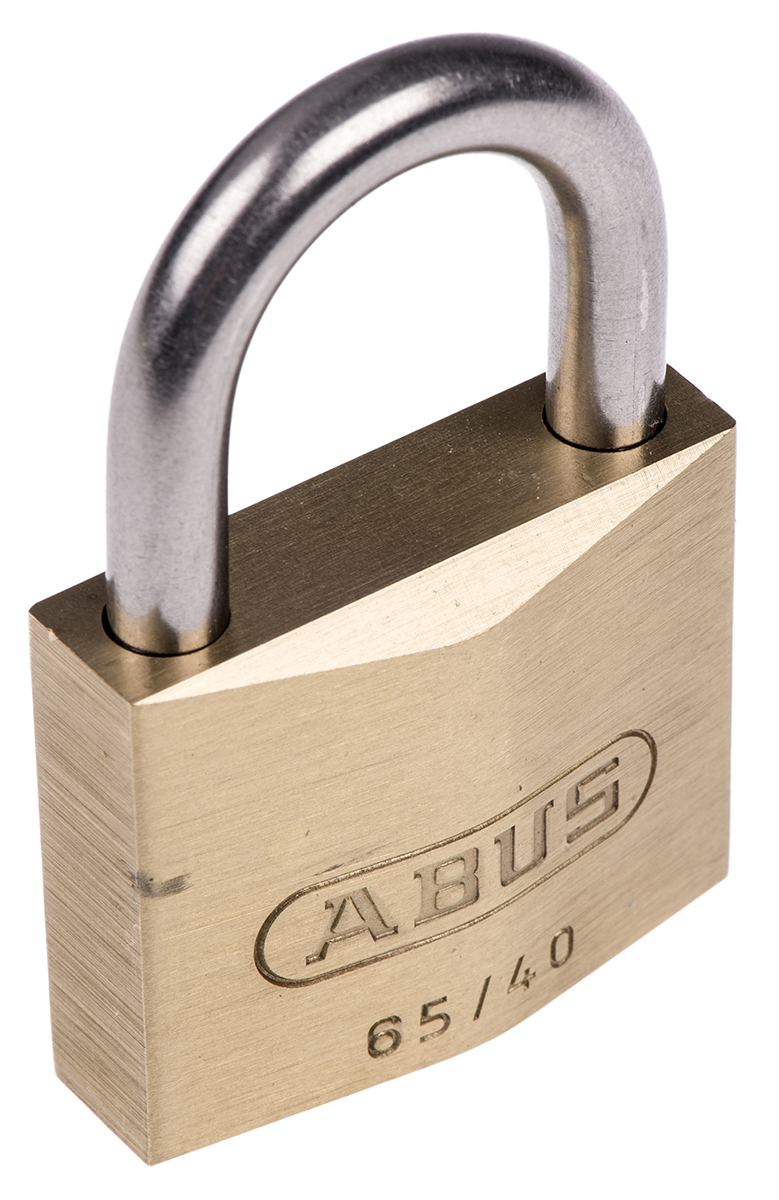 ABUS Keyed Brass Weatherproof Padlock Weatherproof, 6.5 mm Shackle, 60 mm Body