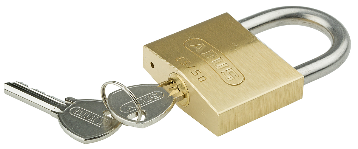 ABUS Keyed Brass Weatherproof Padlock Weatherproof Keyed Alike, 8 mm Shackle, 60mm Body