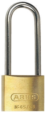 ABUS Key Stainless Steel, Brass Weatherproof Padlock Weatherproof, 6.5 mm Shackle, 40 mm Body