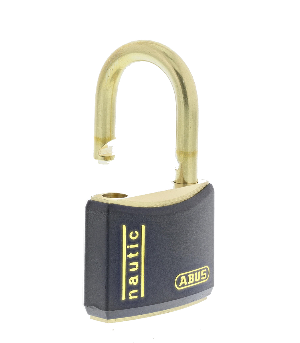 xr0084-40 ABUS Keyed Brass Safety Padlock Weatherproof, 6 mm Shackle, 40 mm Body