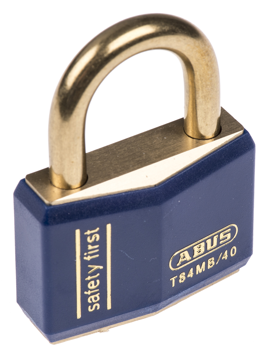 ABUS Keyed Brass Safety Padlock Weatherproof, 6 mm Shackle, 43mm Body