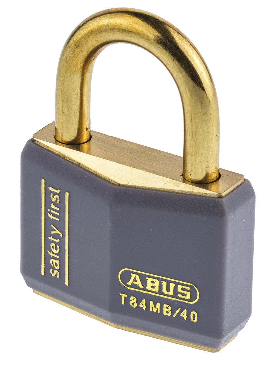 ABUS Keyed Brass Safety Padlock Weatherproof, 6 mm Shackle, 43mm Body
