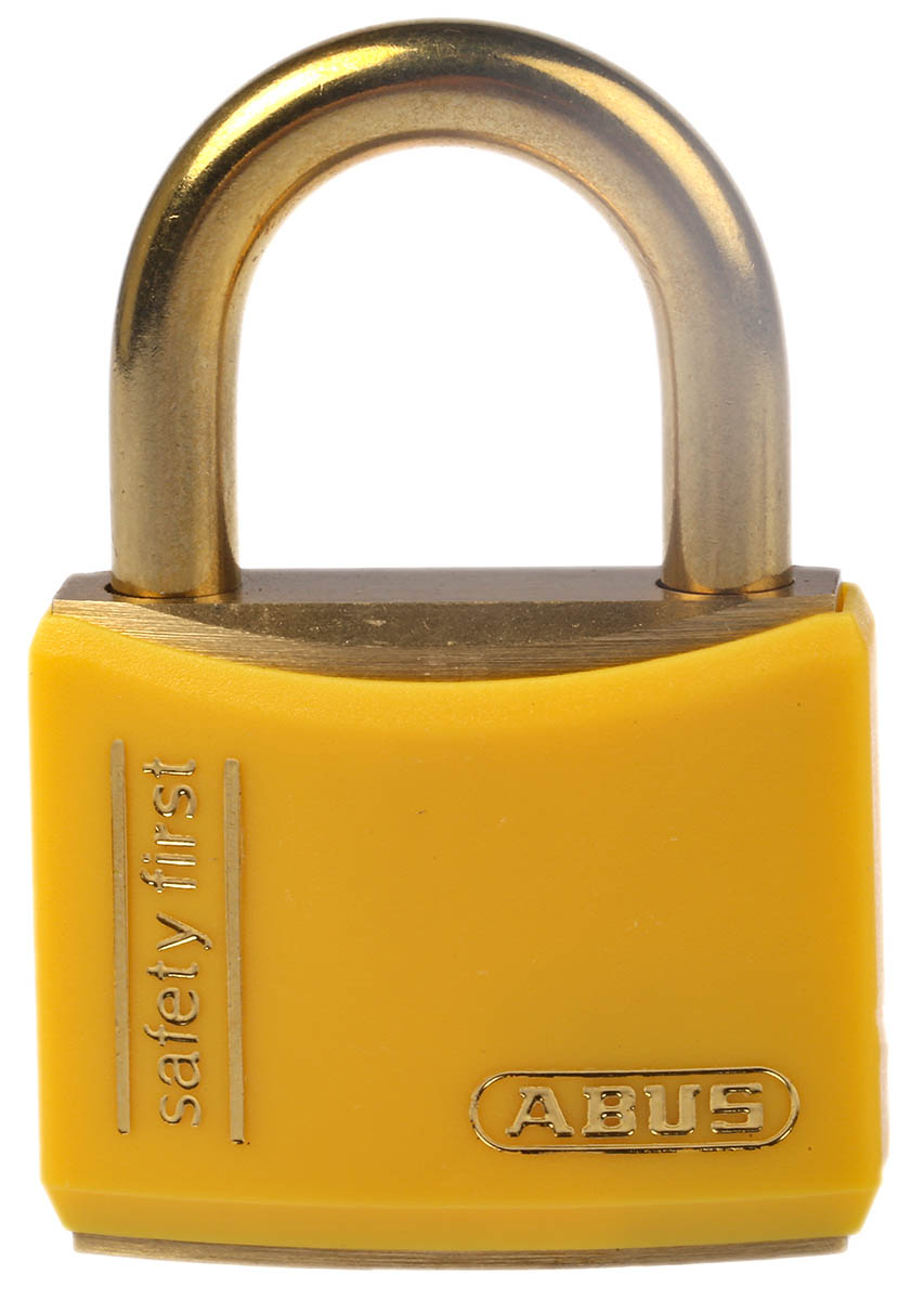 ABUS Keyed Brass Safety Padlock Weatherproof Keyed Alike, 6 mm Shackle, 43mm Body