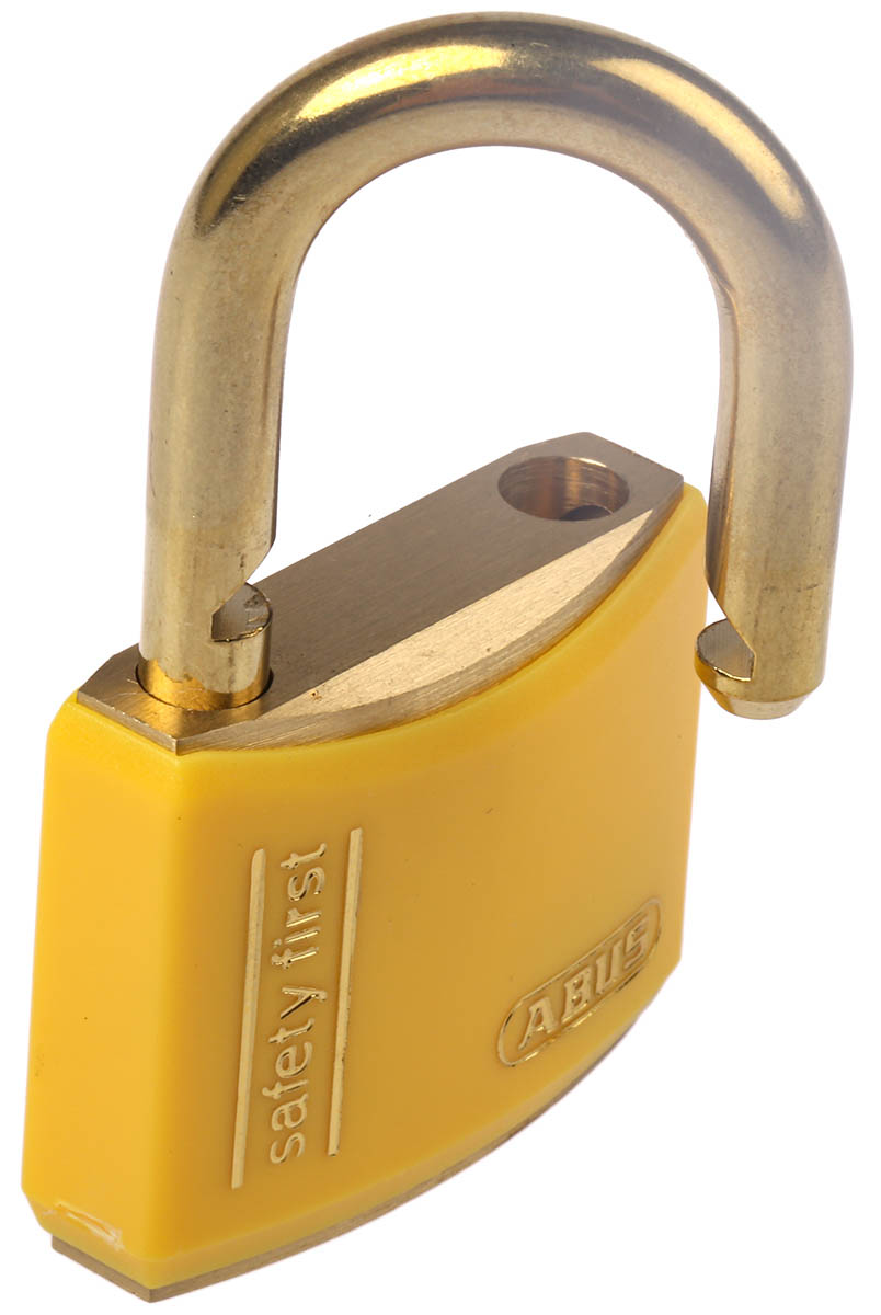 xr0084t40ka2 ABUS Keyed Brass Safety Padlock Weatherproof Keyed Alike, 6 mm Shackle, 43mm Body