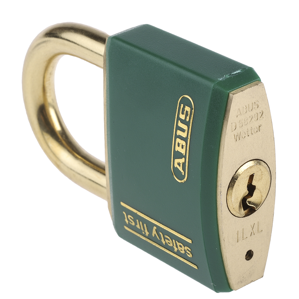 xr0084t40ka3 ABUS Keyed Brass Safety Padlock Weatherproof Keyed Alike, 6 mm Shackle, 43mm Body