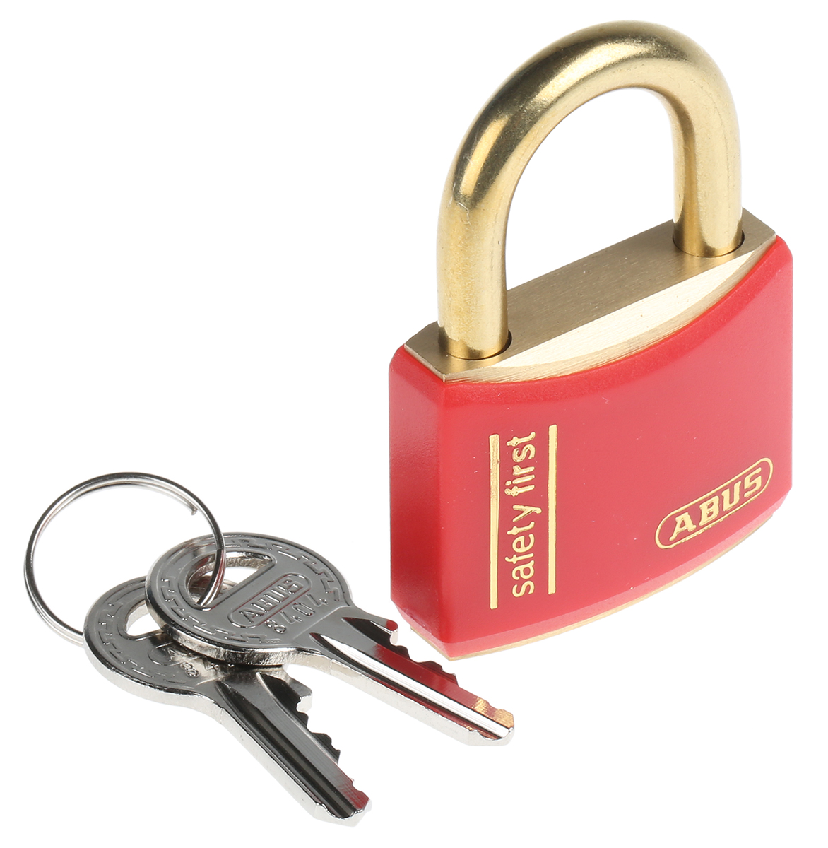 ABUS Keyed Brass Safety Padlock Weatherproof Keyed Alike, 6 mm Shackle, 43mm Body