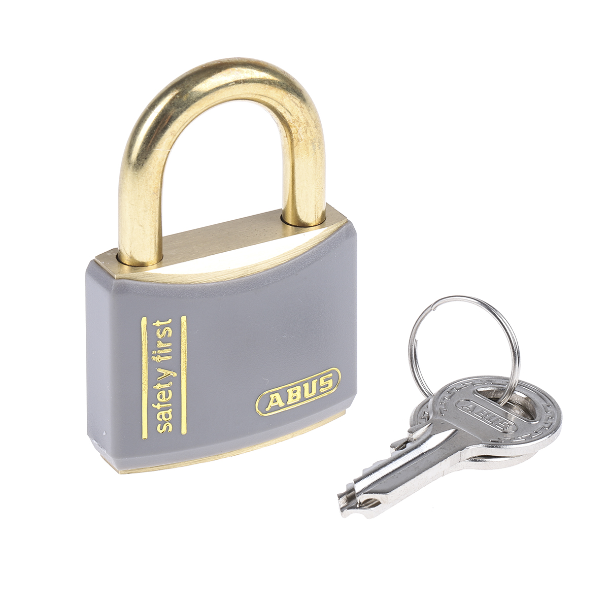 ABUS Keyed Brass Safety Padlock Weatherproof Keyed Alike, 6.5 mm Shackle, 43mm Body