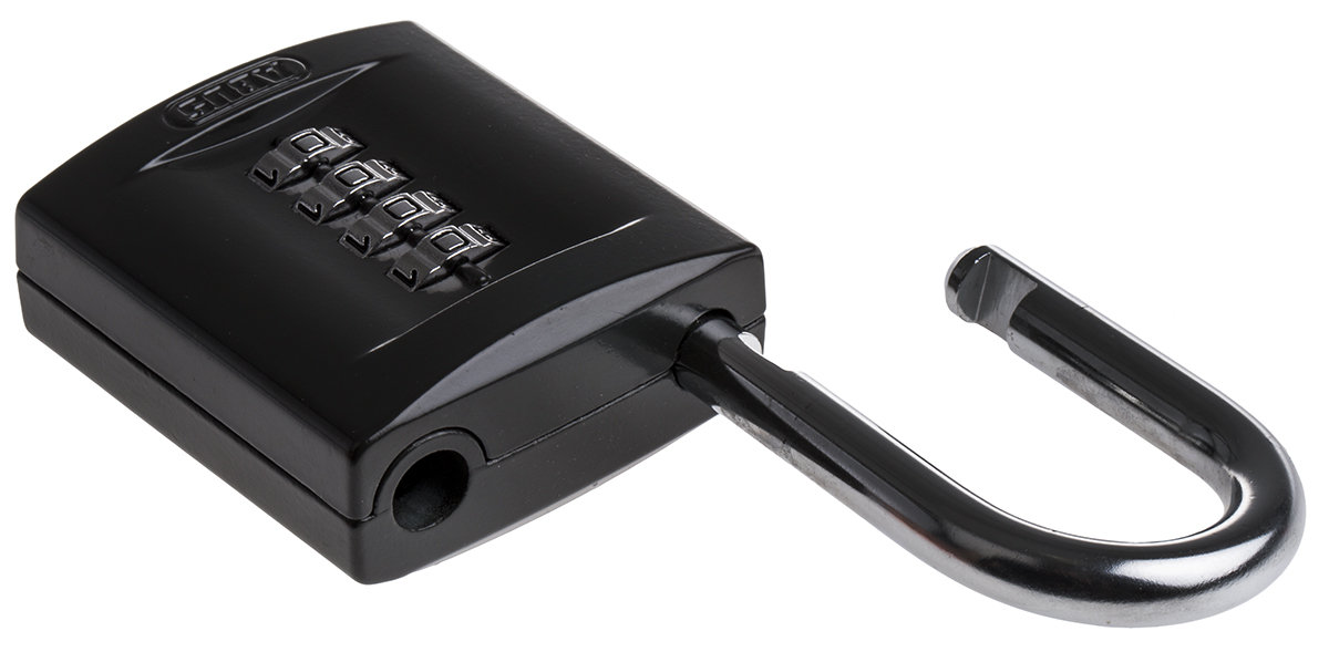 xr0158-50 ABUS Combination Padlock Steel Combination Padlock Weatherproof, 8 mm Shackle, 52 mm Body