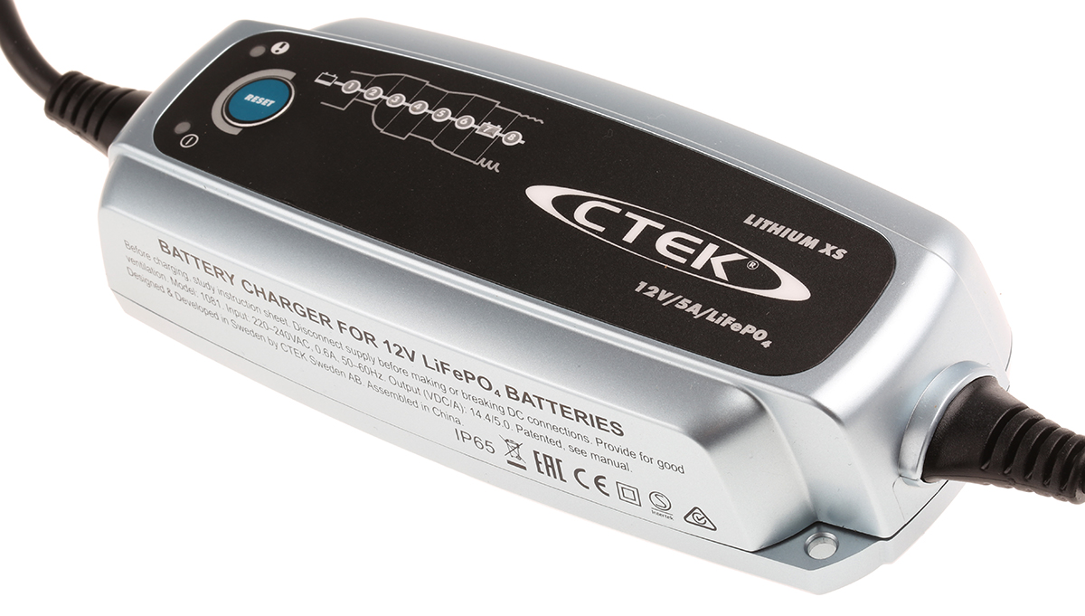 CTEK Lithium XS LITHIUM XS Battery Charger For 12V, LiFePO4 5 A, 5 to 60 Ah with EU plug Automotive
