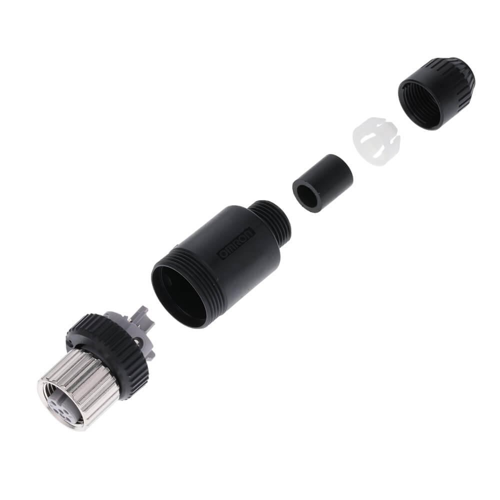 Omron Circular Connector, 4 Contacts, Cable, M12 Connector, Socket, Female, IP67, XS2 Series