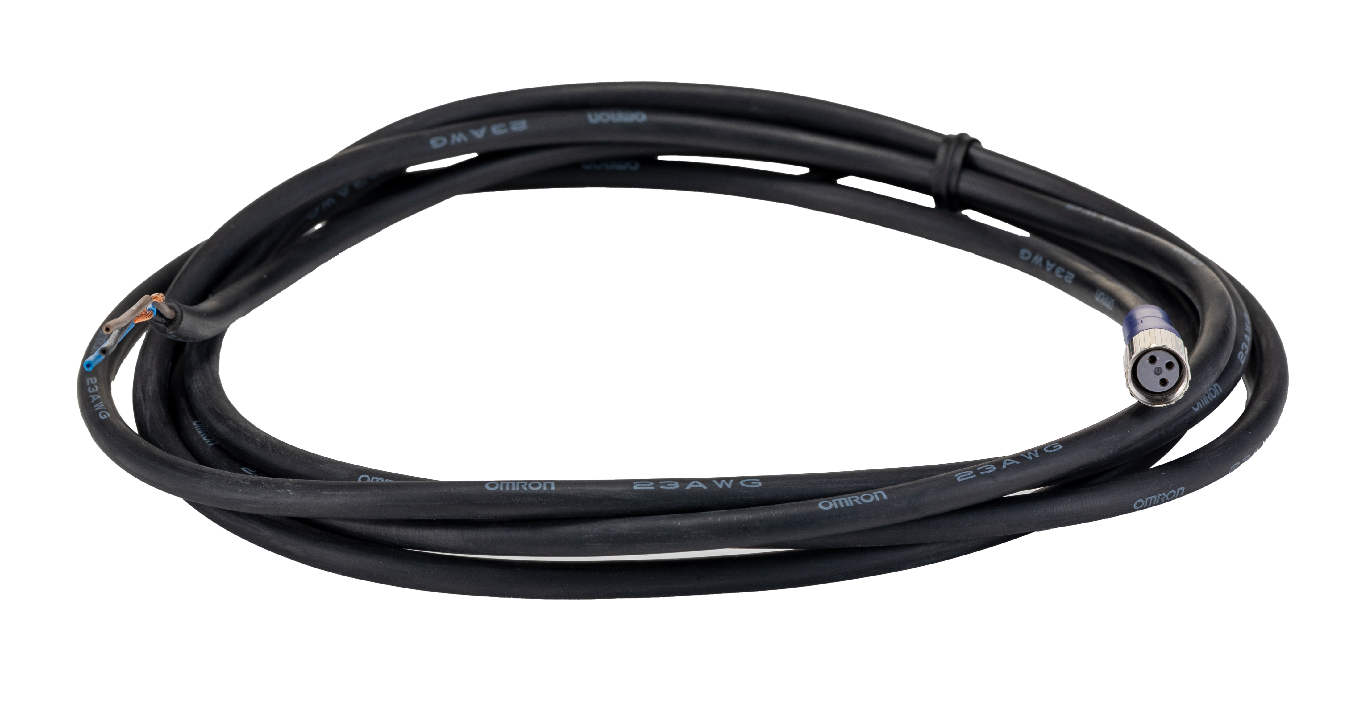 Omron Female 3 way Straight to Unterminated Sensor Actuator Cable, 2 m