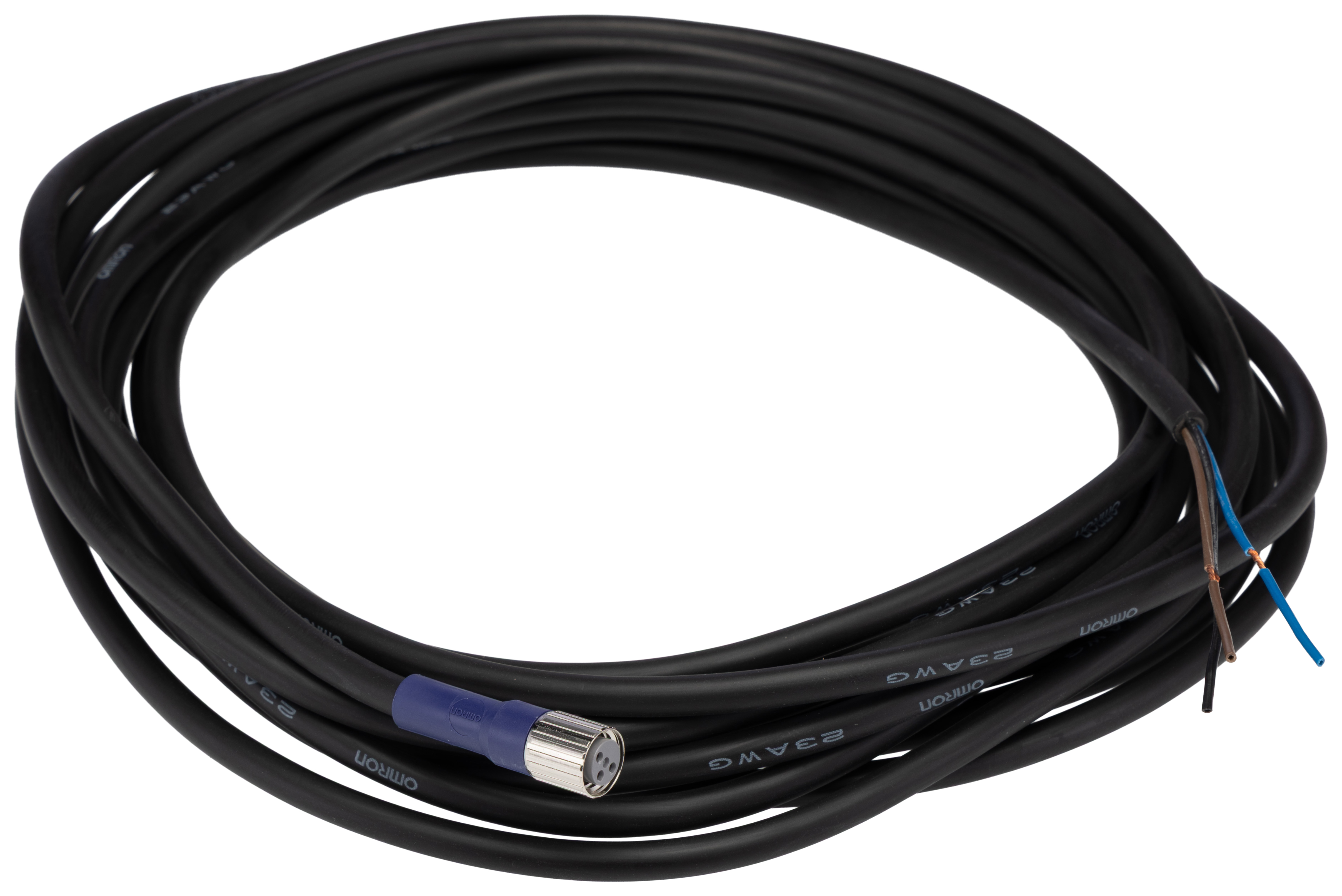 Omron Female 3 way M8 to Unterminated Sensor Actuator Cable, 5 m