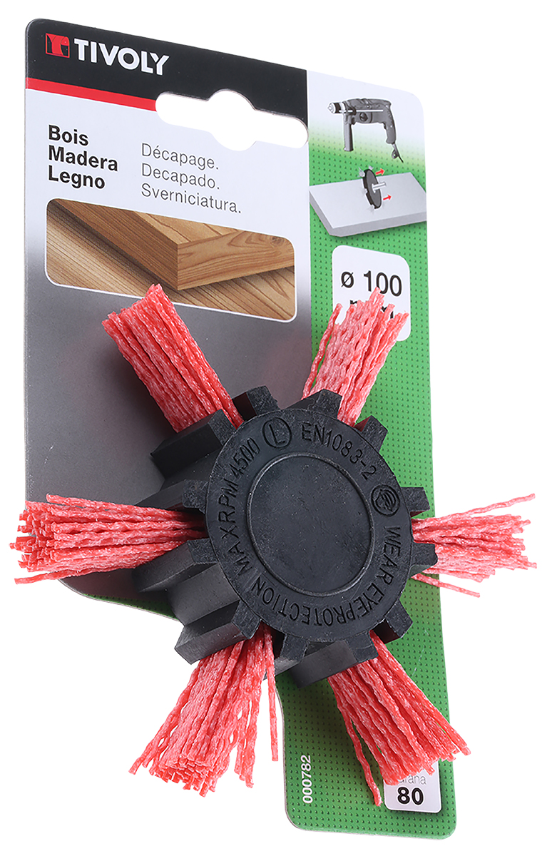 Tivoly Nylon Twisted Wire Abrasive Brush, 100 mm Diameter