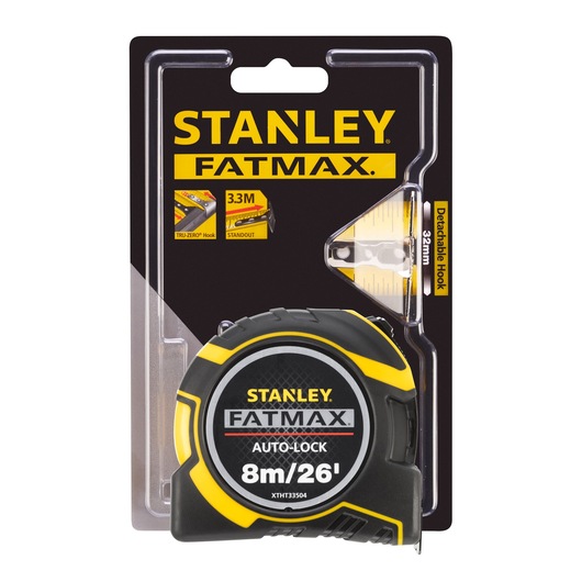 xtht0-33504 Stanley FATMAX 8 m Tape Measure, Imperial, Metric