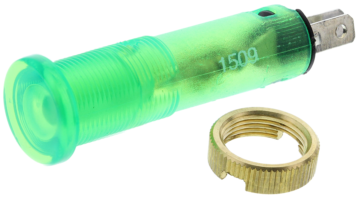 Schneider Electric, Harmony, Flush Green LED Panel Mount Indicator Pilot Light, 8.2 mm Cutout, IP40, Round, 24V