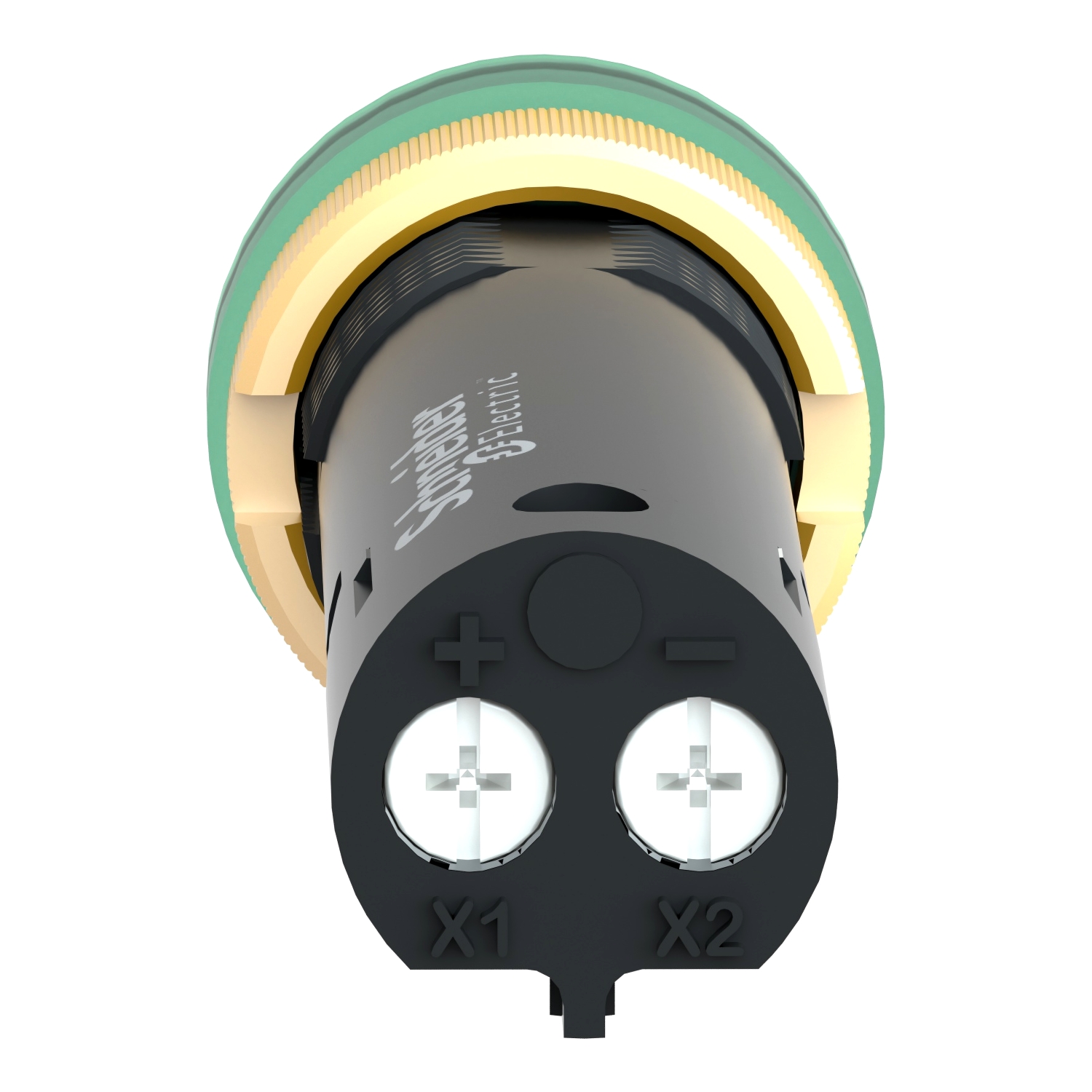 xvla333 Schneider Electric, Harmony, Panel Mount Green LED Pilot Light, 12 mm Cutout, IP65, IP40, Round