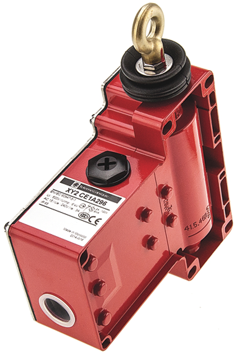xy2ce1a296 Telemecanique Sensors XY2CE Rope Pull Switch 142 mm, Right Side, 2 NO/2 NC