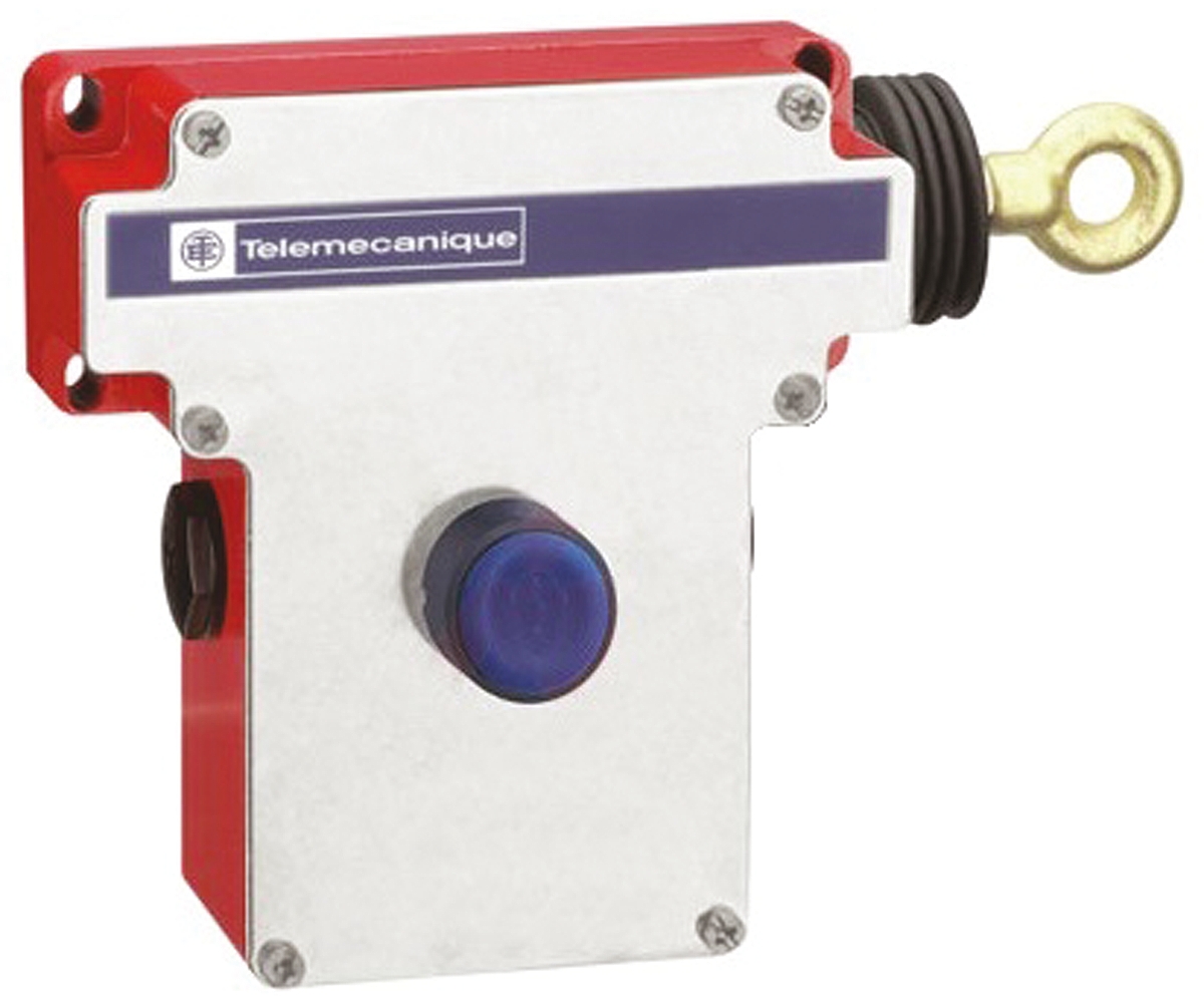 Telemecanique Sensors XY2-CE Rope Pull Switch 5.6 in, Left Side, 2 NO/2 NC