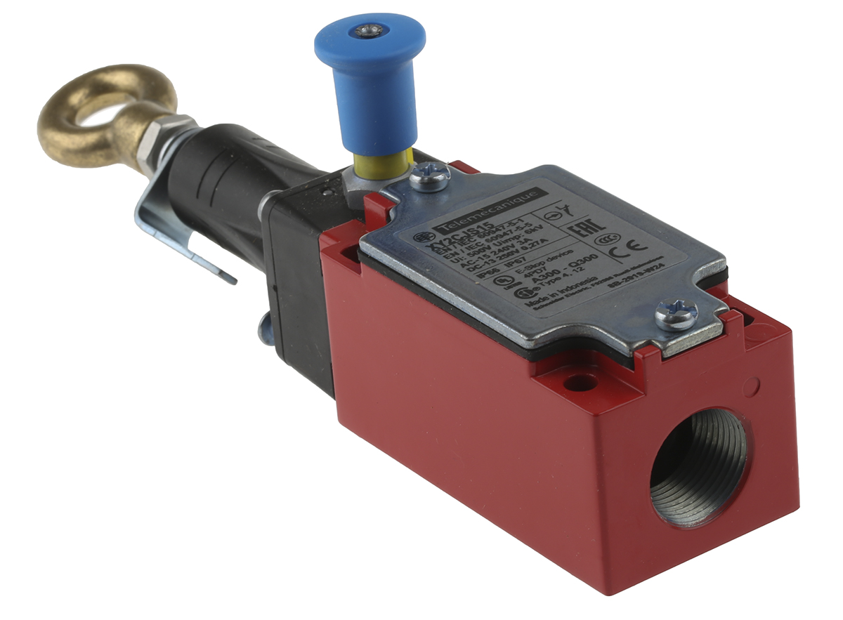 xy2cjs15 Telemecanique Sensors XY2CJ Rope Pull Switch 200.9 mm, Right Side, Left Side, 1 NO/1 NC