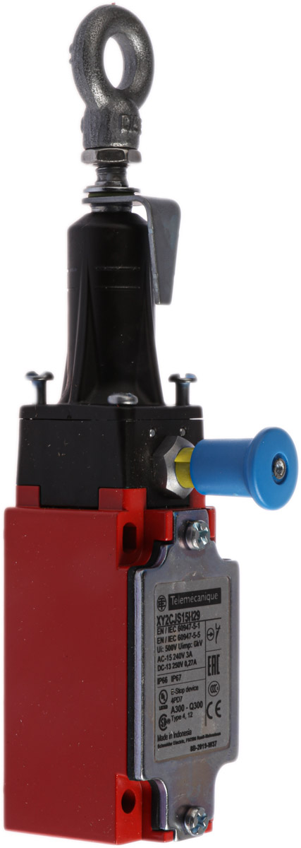 Telemecanique Sensors XY2CJ Rope Pull Switch 200.9 mm, Right Side, Left Side, 1 NO/1 NC