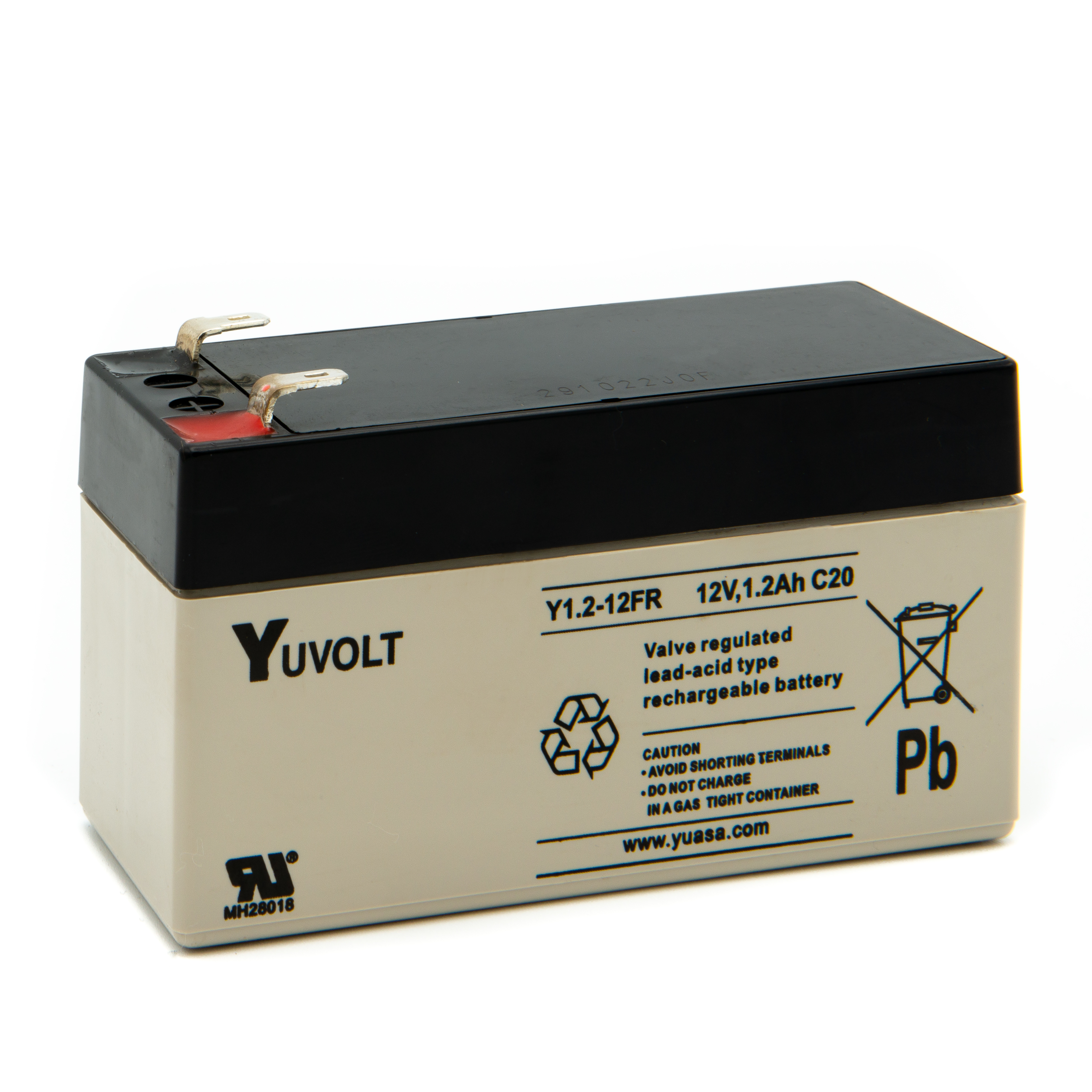 Yuasa 12 V, Faston Sealed Lead Acid Battery, 1.2 Ah, 165mm x 170 mm