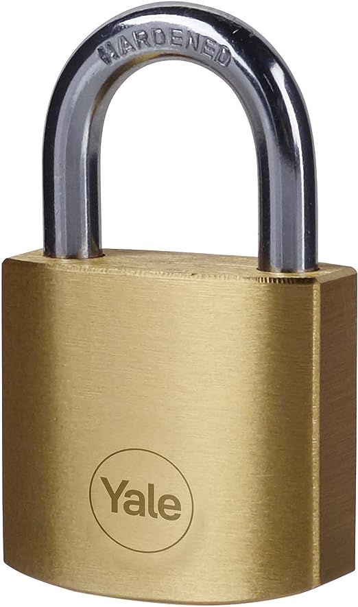 y110b401222 Yale1 Padlock Brass Padlock, 6.3 mm Shackle, 40 mm Body